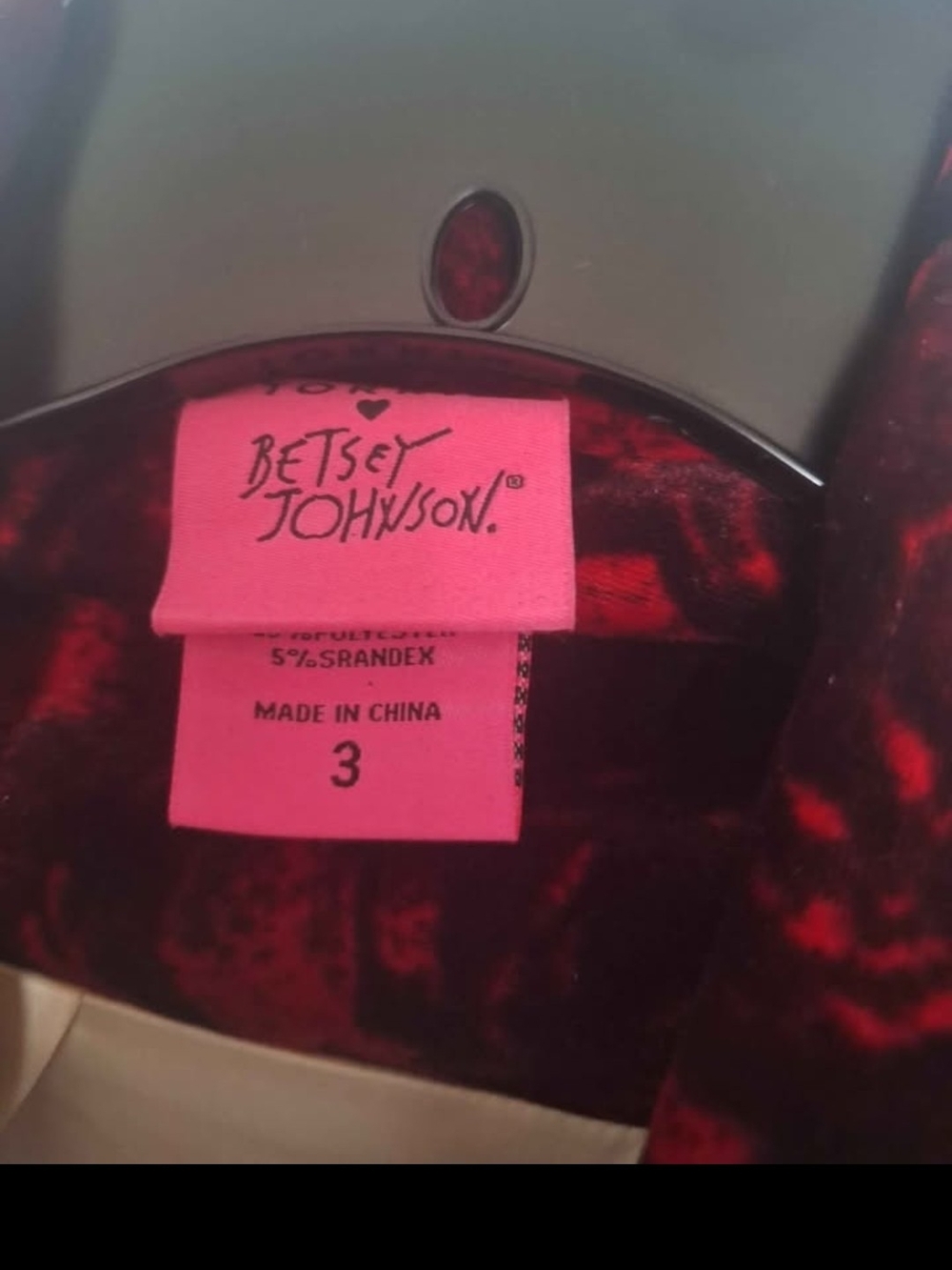 Betsey Johnson For Torrid Velvet Red Rose Coat, Very Rare, Size 3 (24/26-28W) - Picture 4 of 10